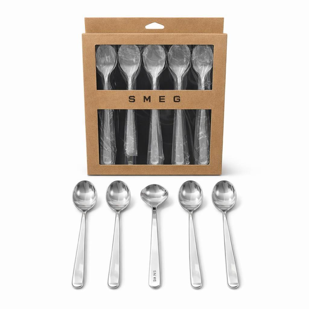 product-photo-1789548771290-0 Набор столовых ложек Smeg 5 предметов серый металлик — изображение 1