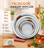 Набор эмалированных мисок Nicecook — изображение 2